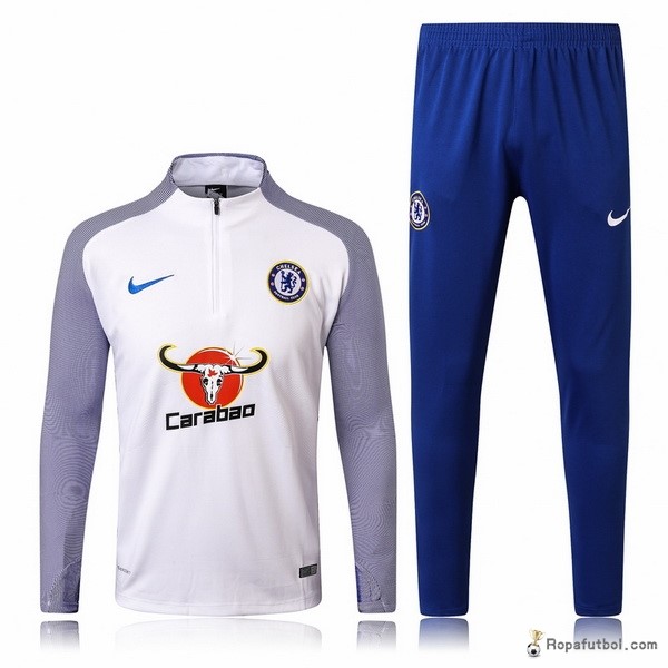 Chandal Niños Chelsea 2017/18 Blanco Gris Azul